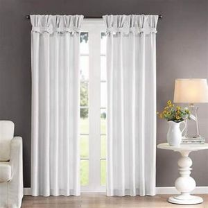 Madison Park Emilia 50" x 108" Lined Faux-Silk Twisted Tab Window Panel